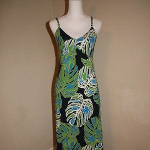 Tommy Bahama blue and green maxi dress
